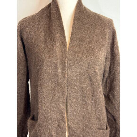 Vince. Heather Brownstone 100% Cashmere Raglan Look  Cardigan Women's XXL - Picture 4 of 11